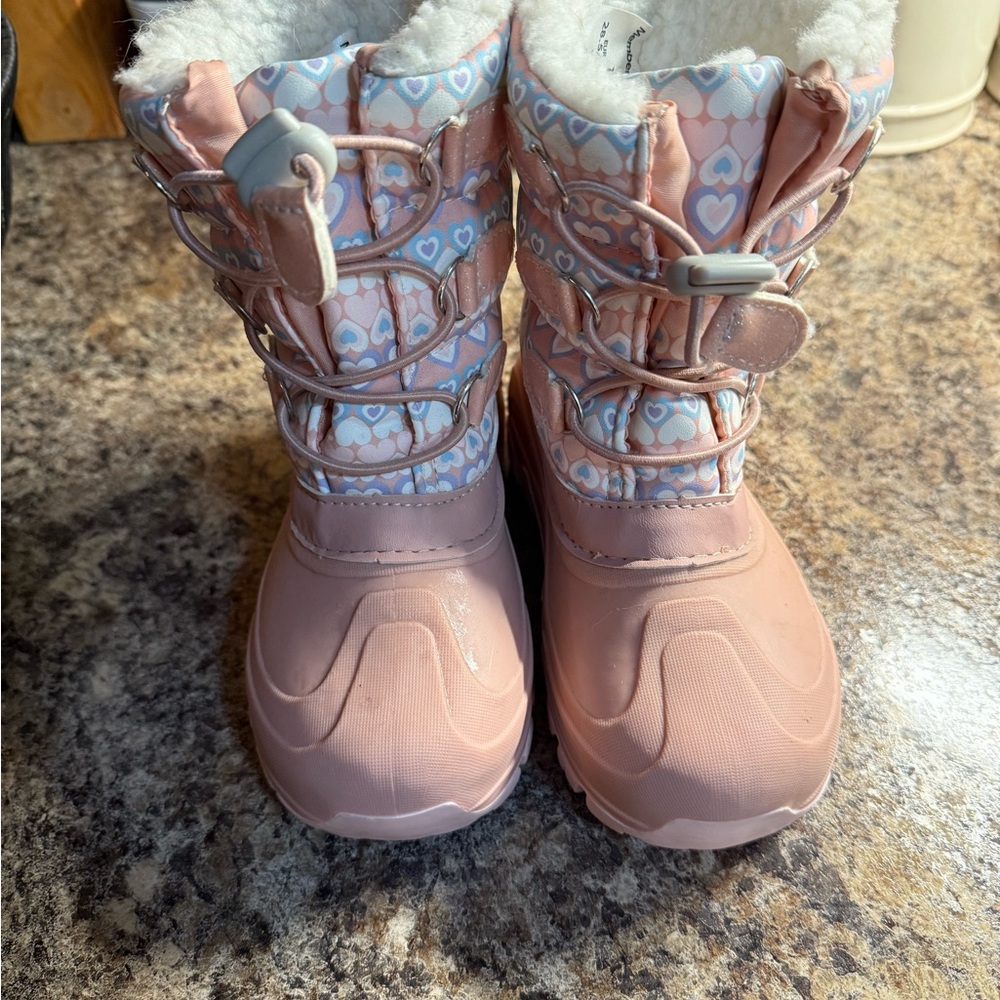 Kids Pink Snow Boots - Picture 7 of 7